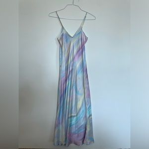 Silk Laundry 90s Slip Dress, iridescent